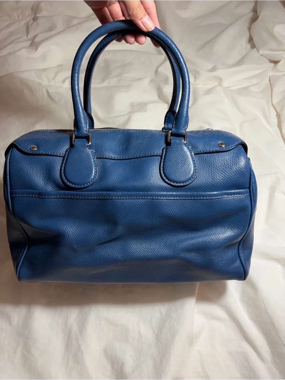 Coach Royal Blue Leather Satchel